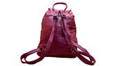 Burgundy Genuine Leather Backpack